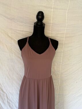 Mauve Spaghetti Strap Maxi Dress